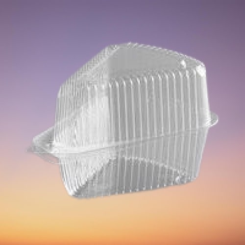 Polar Pak - 5" Extra Deep Dome Hinged Clear Pie/Cake Slice Container - 100/Pack - Bulk Mart