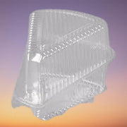 Polar Pak - 5" Extra Deep Dome Hinged Clear Pie/Cake Slice Container - 100/Pack - Bulk Mart