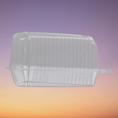Polar Pak - 5" Medium Dome Hinged Clear Pie/Cake Slice Container - 100/Pack - Bulk Mart