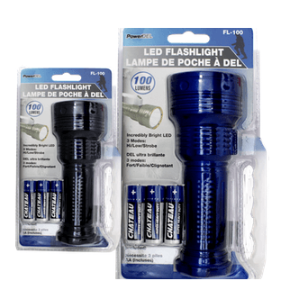 PowerDel - 28 LED Aluminum Flashlight With 3 AAA Included - Each - Bulk Mart