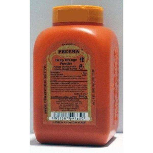 Preema - Deep Orange Food Color Powder - 400 g - Bulk Mart
