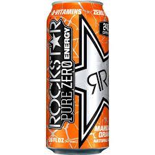 Rockstar - Pure Zero Mandarin Orange - 12 x 473 ml - Bulk Mart