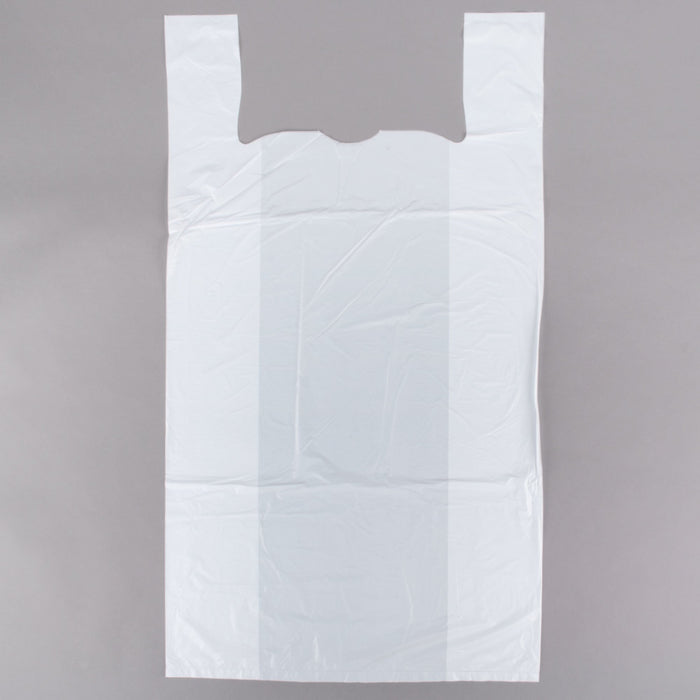 S5 White - High Density T-Shirt Shopping Bags 11.5"+ 6.5"x 22"- 1000/Case - Bulk Mart