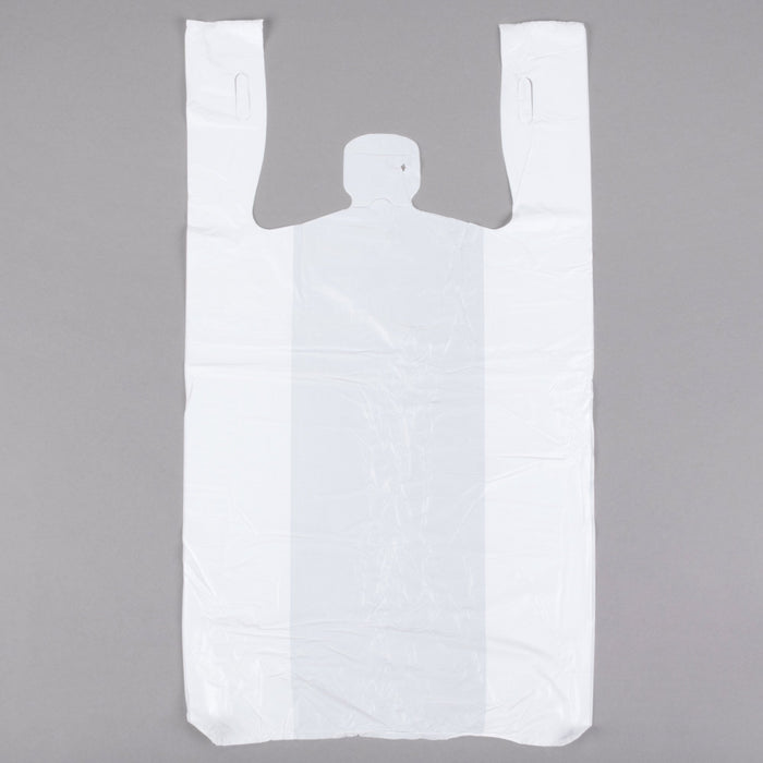 S5 White - Low Density T-Shirt Shopping Bags 11.5"+ 6.5"x 22"- 1000/Case - Bulk Mart
