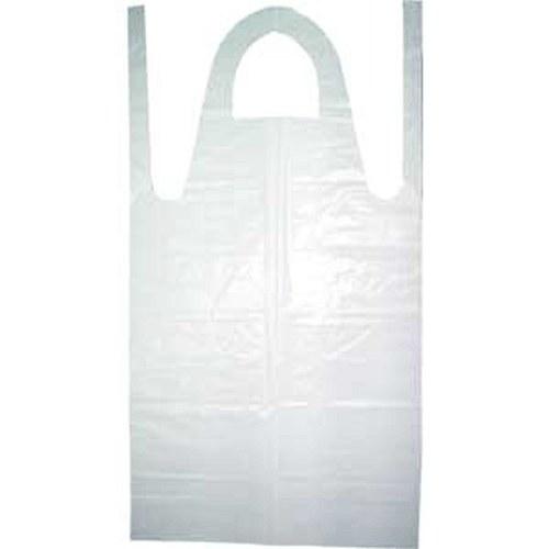 Safety Zone - 28" x 46" Individually Wrapped Poly Aprons White - 100/Pack - Bulk Mart