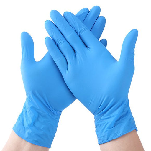 Safety Zone - Nitrile Gloves Medium Powder Free Blue - 100 / Pack - Bulk Mart