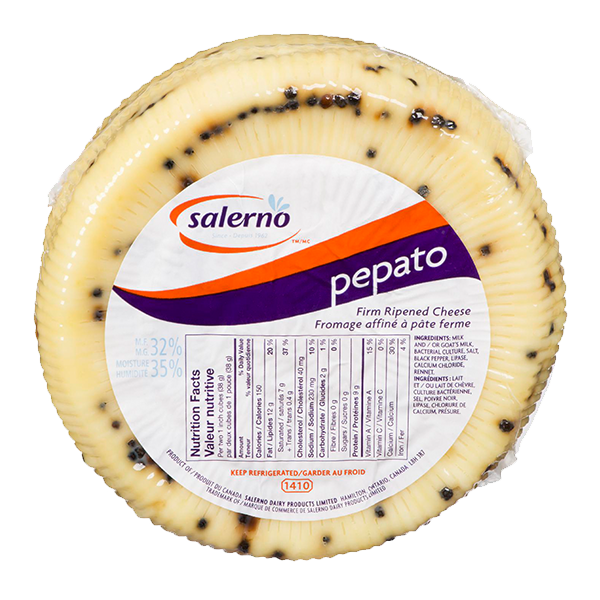 Salerno - Pepato Goat Cheese - $23.49 per Kg - Average Weight 2.25 Kg - Bulk Mart