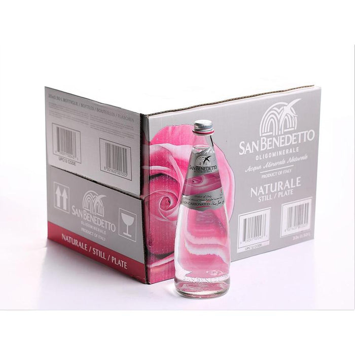San Benedetto - Natural Mineral Water Glass Bottle - 12 x 750 ml - Bulk Mart