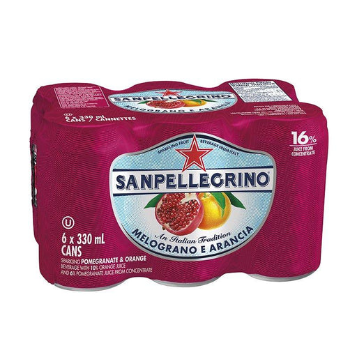 San Pellegrino - Melograno & Arancia Sparkling Beverage - 6 x 330 ml - Bulk Mart