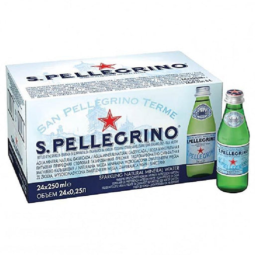San Pellegrino - Sparkling Natural Mineral Water Glass - 24 x 250 ml - Bulk Mart
