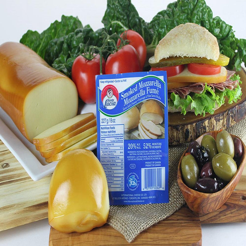 Santa Lucia - Smoked Mozzarella Block -$20.49 Per Kg - Avg Weight 2.5 Kg - Bulk Mart