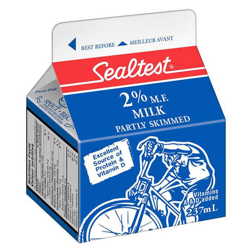 Sealtest - Partly Skimmed 2% Milk - 237 ml - Bulk Mart