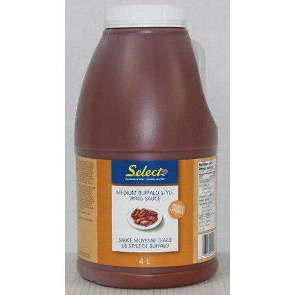 Select - Medium Buffalo Style Wing Sauce - 2 x 4 L - Bulk Mart