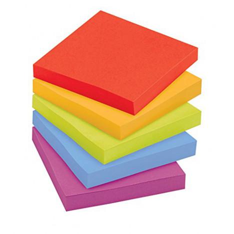 Selectum - 3" x 3" Self Adhesive Note 5 Color 500 Sheets - Each - Bulk Mart