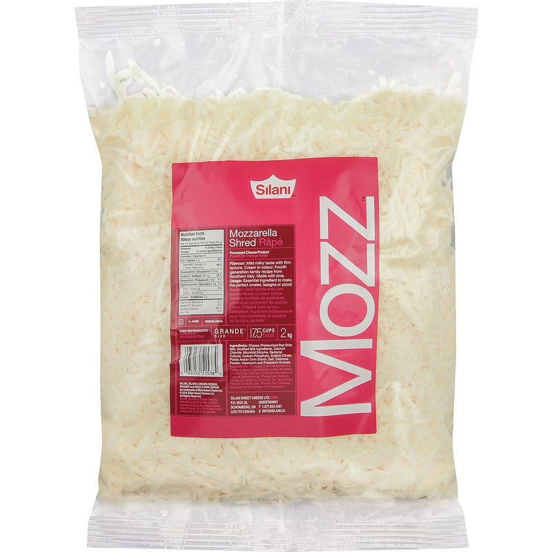 Silani - Mozzarella Shredded 17% - 2 Kg - Bulk Mart