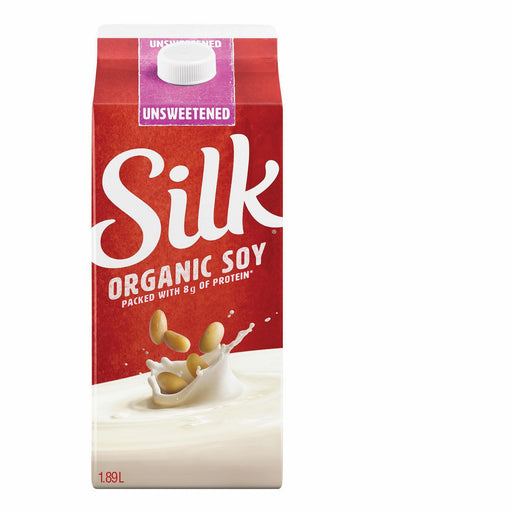 Silk Soy - Organic Milk Unsweetened Original Dairy-Free - 1.89 L - Bulk Mart