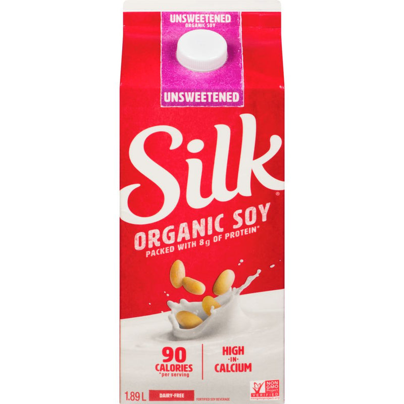 Silk Soy - Organic Milk Unsweetened Original Dairy-Free - 1.89 L - Bulk Mart