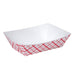 Southland - 2 Lbs Red Check Food Trays #200 - 4 x 250/Case - Bulk Mart