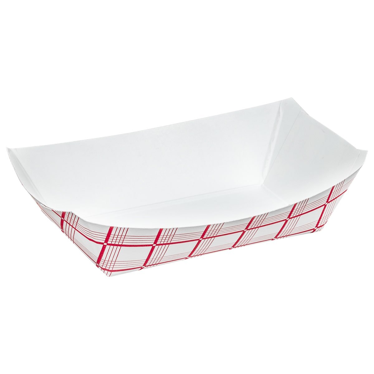 Paper Trays With Red Check Size 5 Lb, 1000 Qty For Food Serving — Bulk Mart
