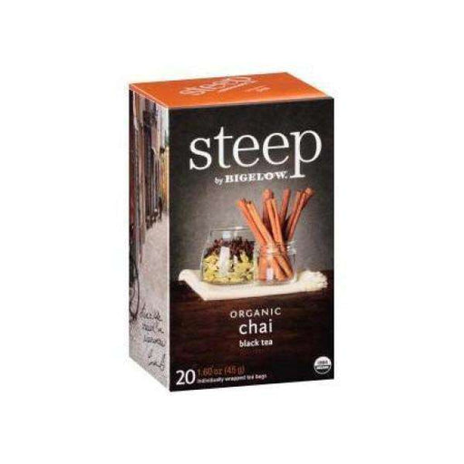 Steep By Bigelow - Organic Chai Black Tea Bags - 20/Box - Bulk Mart