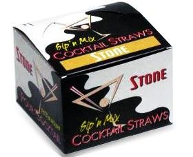 Stone - 6" Cocktail Straw Plain Unwrapped - 9 x 500 / Case - Bulk Mart