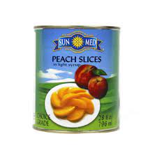 Sun Med - Peach Slices In Light Syrup - 6 x 2.84 L - Bulk Mart