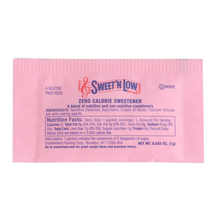 Sweet'N Low - Pink Sweetener Zero Calorie 28910 - 1000 / Pack - Bulk Mart