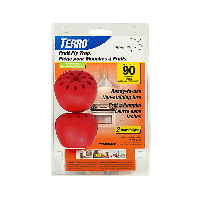 Terro - Fruit Fly Trap - 90 Day Supply - 2 Trap / Pack - Bulk Mart