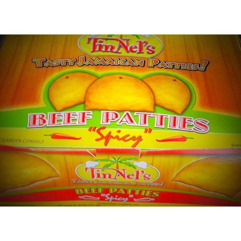 TinNel's - Tasty Jamaican Beef Patty Spicy - 12 x 112g - Bulk Mart