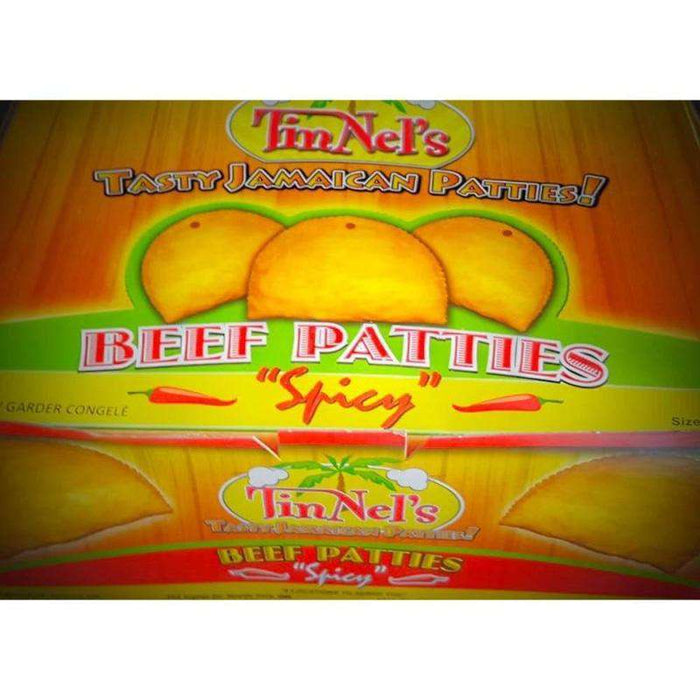 TinNel's - Tasty Jamaican Beef Patty Spicy - 12 x 112g - Bulk Mart