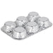 Titan - 9.6" x 6.4" x 1.3" Aluminum Foil Muffin Tray 6 Count - 2/Pack - Bulk Mart