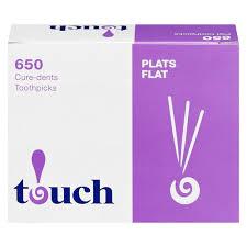 Touch - Flat Toothpicks 80-144 - 650 / Pack - Bulk Mart