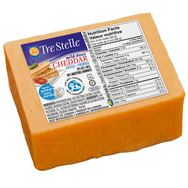 Tre Stelle - Mild Cheddar Sliced Cheese - 500g - Bulk Mart