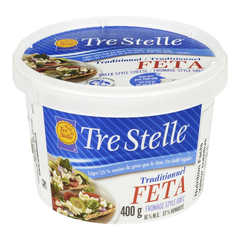 Tre Stelle - Traditional Feta Light - 400g - Bulk Mart