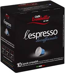 Trombetta - Espresso Decaffeinato Nespresso Compatible Coffee Pods - 10 Pack - Bulk Mart