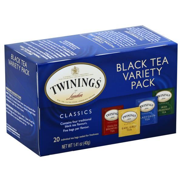 Twinings Black Tea, 100% Pure, English Breakfast, Bags - 20 bags, 1.41 oz