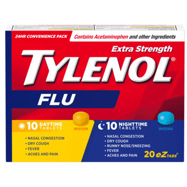 Tylenol - Extra Strength Flu Day & Night EZtabs - 20 Count - Bulk Mart