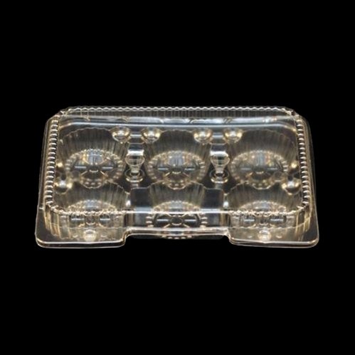 Vespa VEL-042 - 9.85" x 7.3" x 1.675"- 6 Large Tarts Container OPS - 200/Pack - Bulk Mart