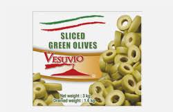 Vesuvio - Sliced Green Olives - 6 x 2.84 L - Bulk Mart