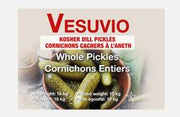 Vesuvio - Whole Pickles Kosher - 18 Kg - Bulk Mart