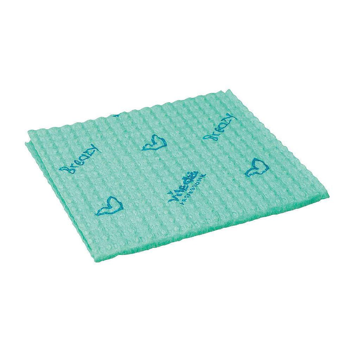 Vileda - 120131 Breazy Semi Disposable Microfiber Cloth Green - 25/Pack - Bulk Mart