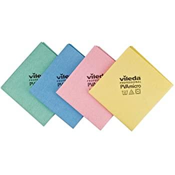 Vileda Professional - PVAmicro 38 x 35cm Microfiber Cloth Yellow - 5/Pack - Bulk Mart