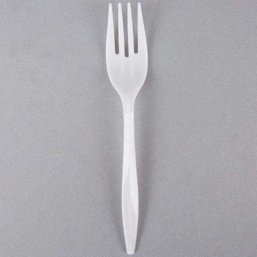 Vintage - Plastic Fork Medium Weight White - 1000/Case - Bulk Mart