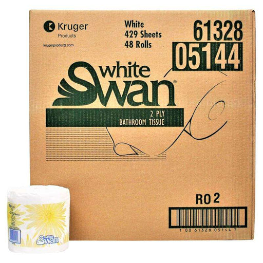 White Swan - 2 Ply Toilet Paper 05144 - 48 Rolls - Bulk Mart