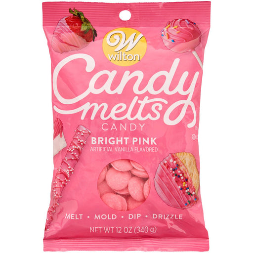 Wilton - Bright Pink Candy Melts / Wafers 12 Oz - 340g - Bulk Mart