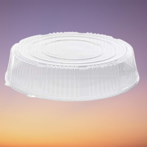 WNA Caterline - A12PETDM 12" PET Dome Lid Clear - 25 / Case - Bulk Mart