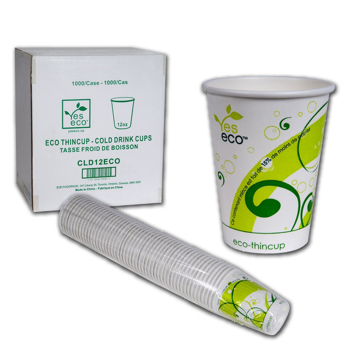 Yeseco - 12 Oz Eco-Thincup Cold Drink Printed Cup - 1000/Case - Bulk Mart