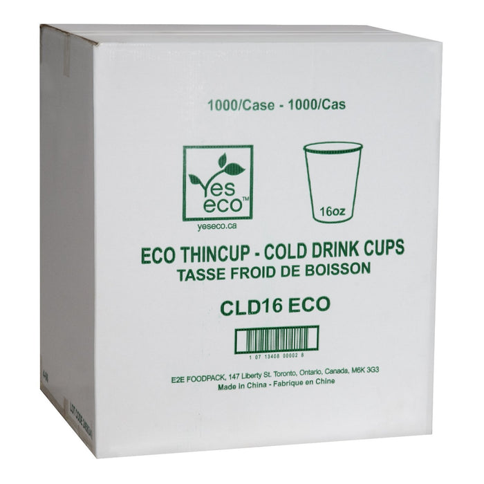 Yeseco - 16 Oz Eco-Thincup Cold Drink Printed Cup - 1000/Case - Bulk Mart