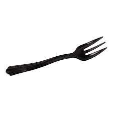 Yeseco - Mini Black PP Fork 88MM - 8 x 250 pcs/Case - Bulk Mart